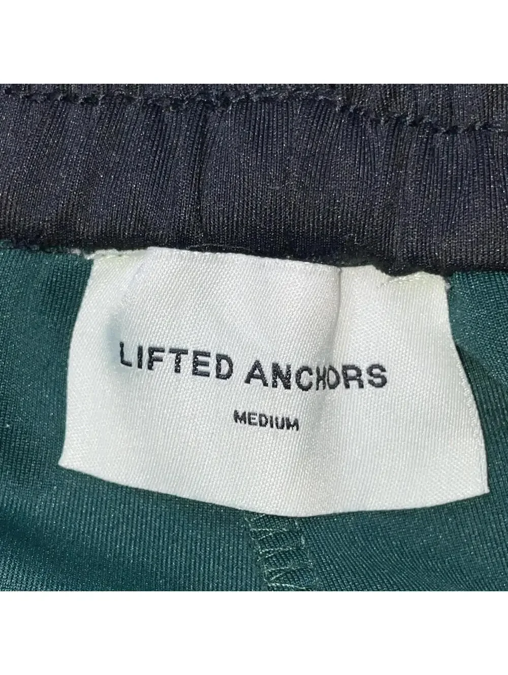 Lifted Anchors Men's The Jenner Track Pants in Italia Luxe Green Red- Sz MEDIUM